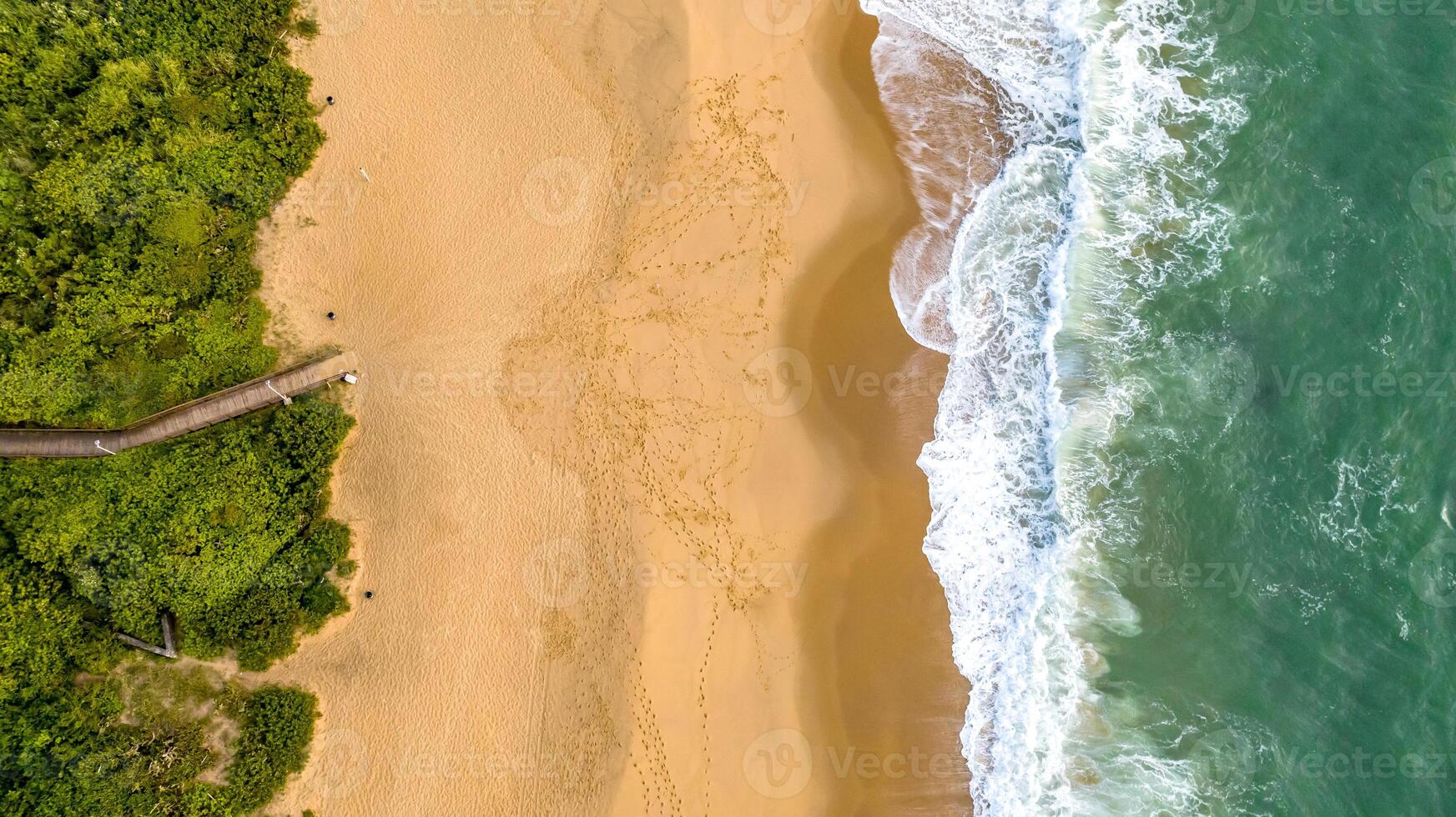 Balneario Camboriu in Santa Catarina. Taquaras Beach and Laranjeiras Beach in Balneario Camboriu. Aerial view in landscape. photo
