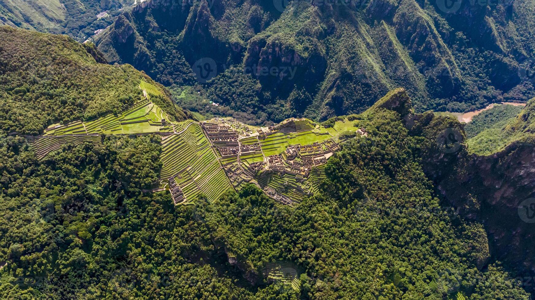 Machu Picchu, Peru. Aerial view photo
