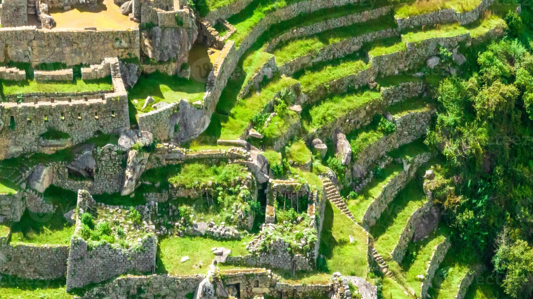 Machu Picchu, Peru. Aerial view photo