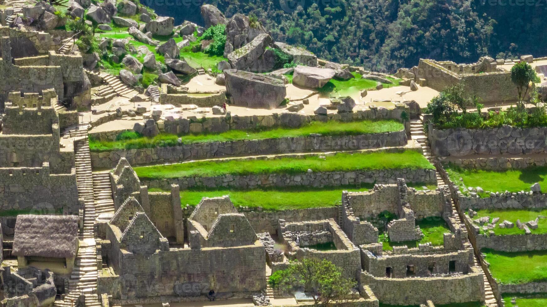Machu Picchu, Peru. Aerial view photo