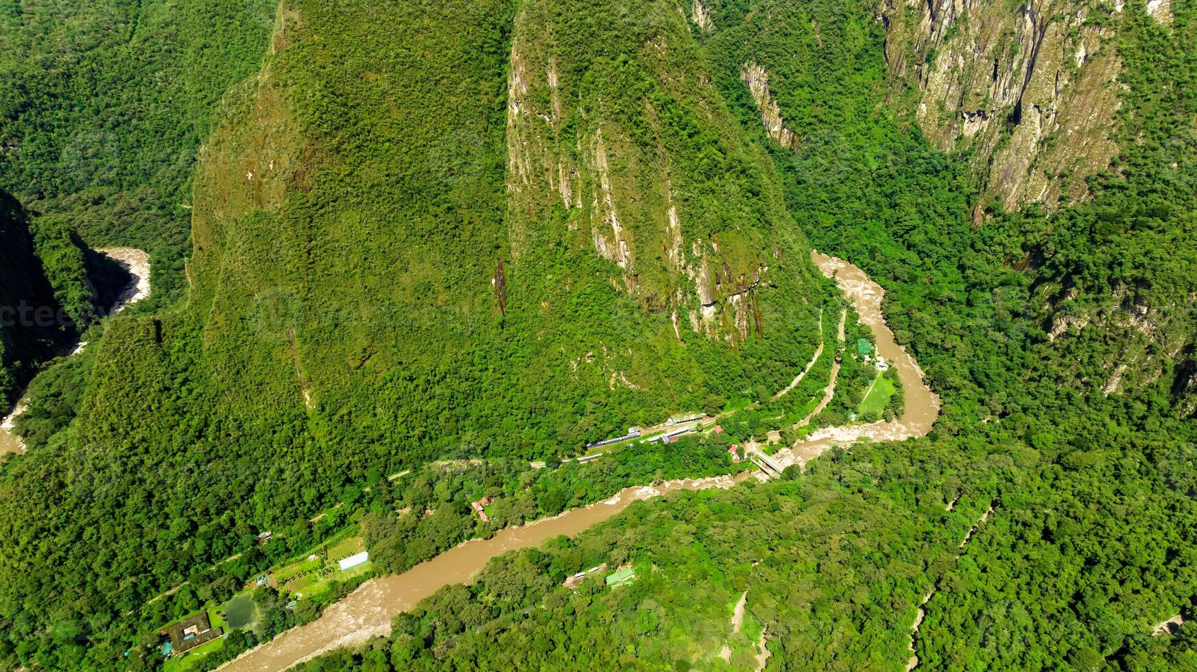 Machu Picchu, Peru. Aerial view photo