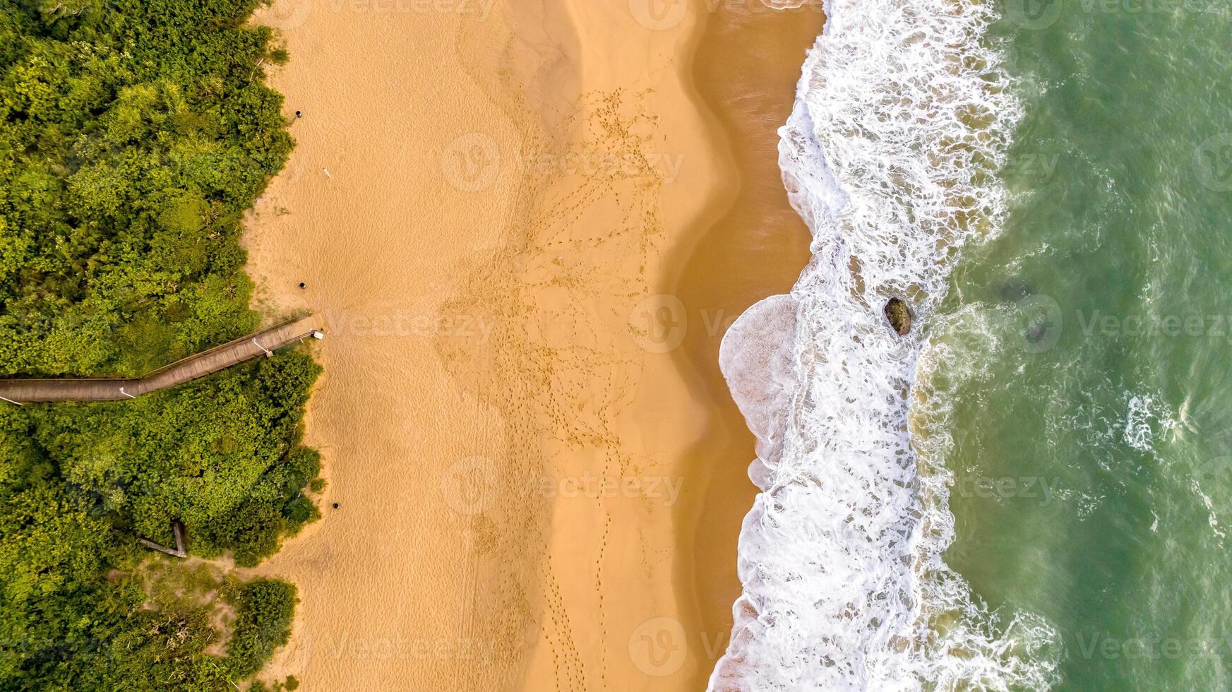 Balneario Camboriu in Santa Catarina. Taquaras Beach and Laranjeiras Beach in Balneario Camboriu. Aerial view in landscape. photo