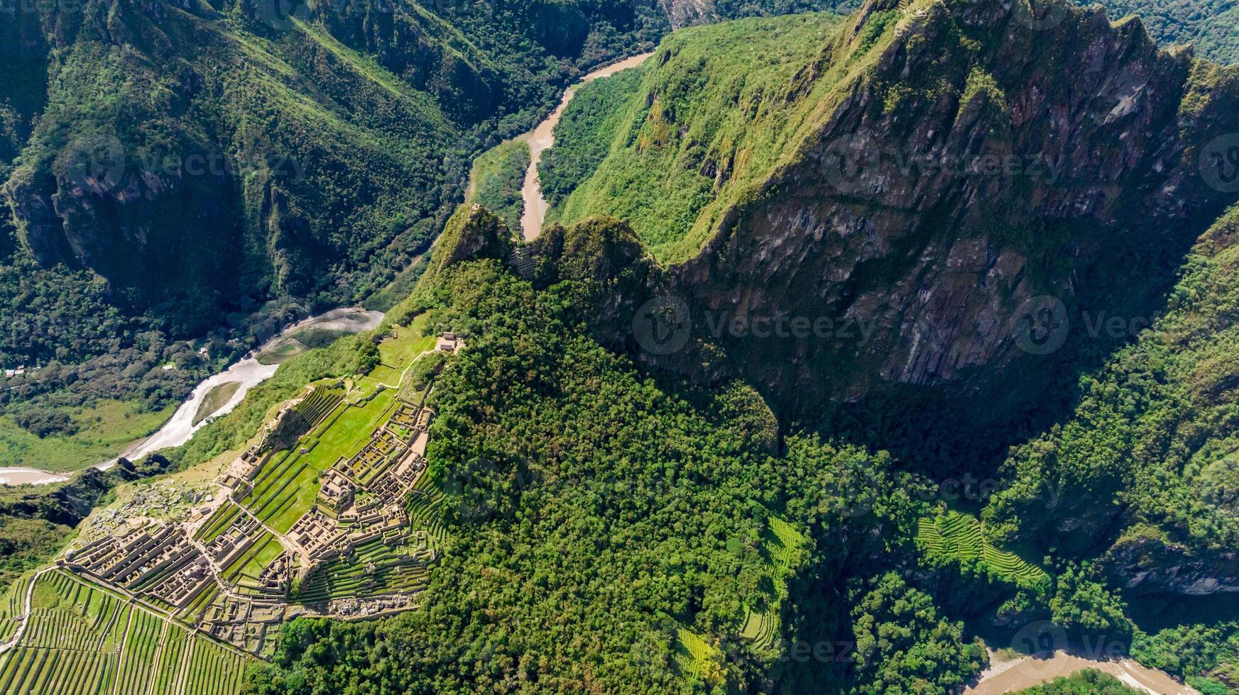 Machu Picchu, Peru. Aerial view photo