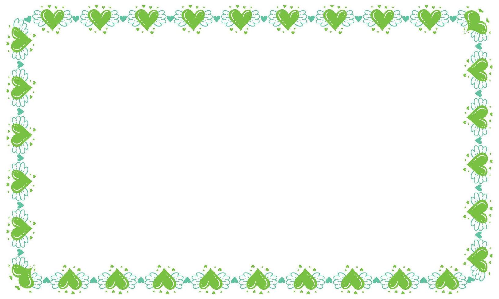 Hand drawn hearts border and frame design vector