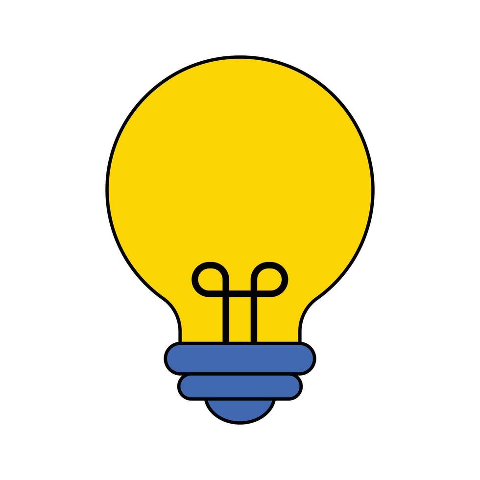 Light bulb minimalist style isolated on a white background vector