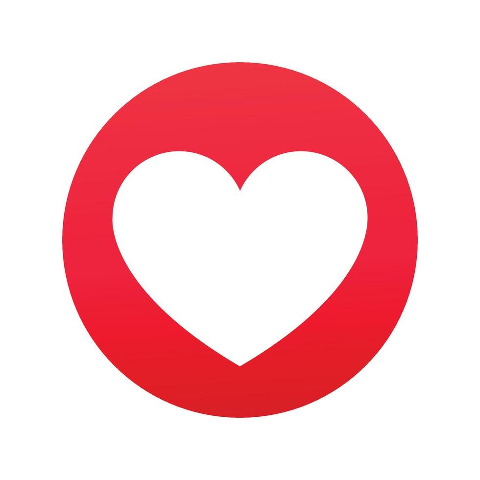 Social love heart icon isolated on white background vector