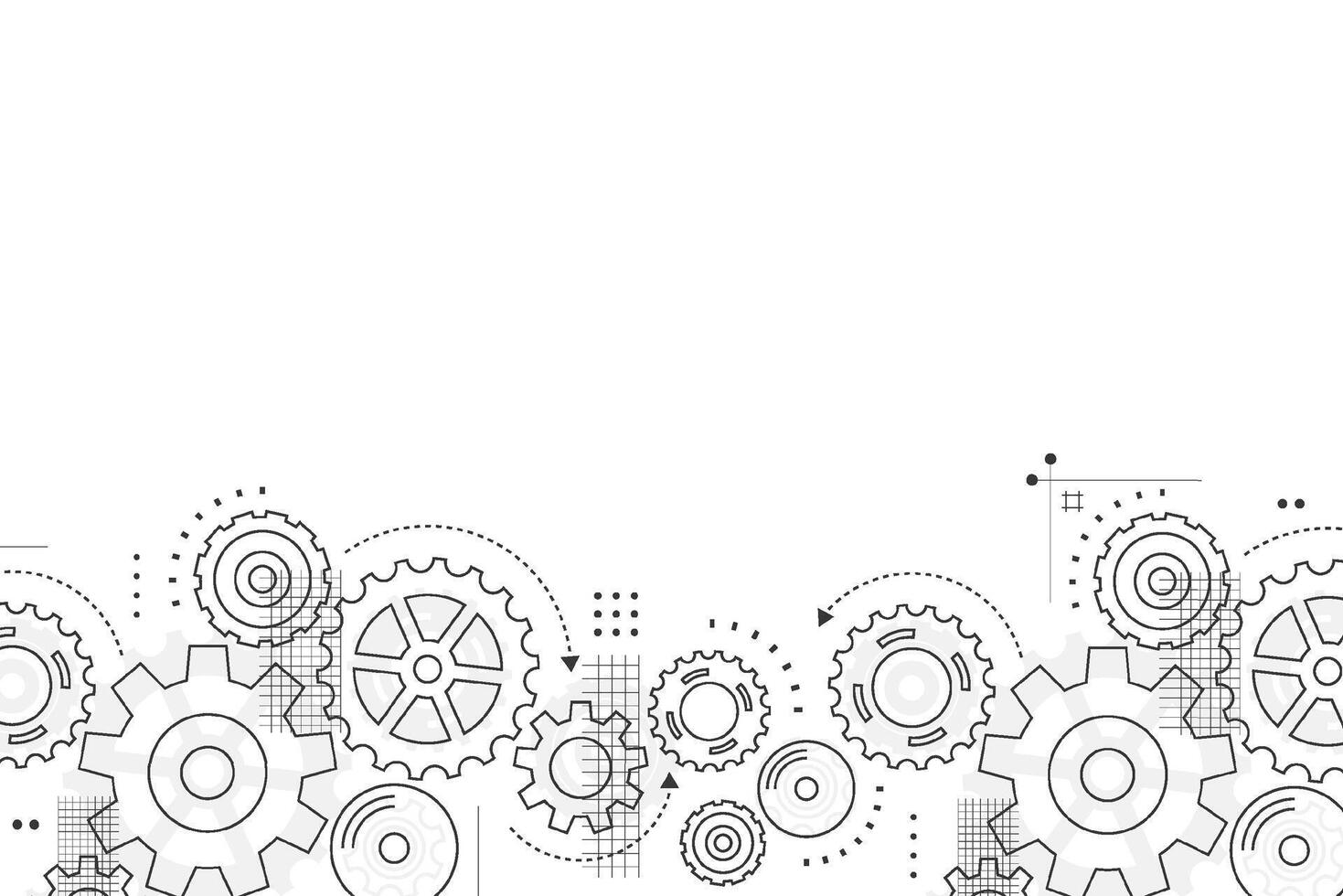 Abstract gear wheel mechanism background. Machine technology vector