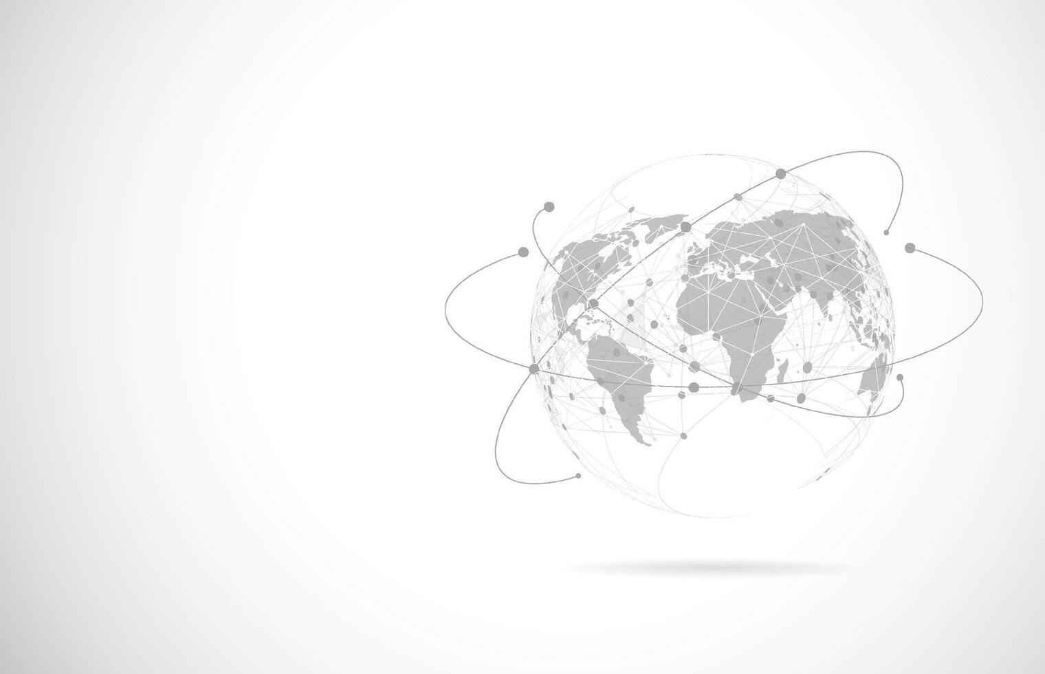 Global network connection. World map point and line composition concept of global business vector
