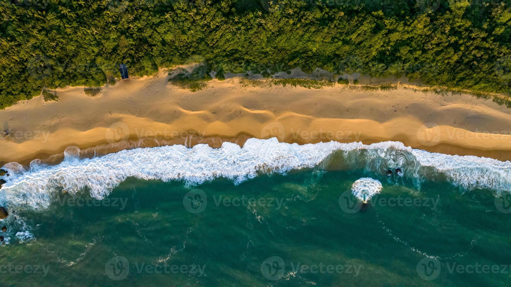 Balneario Camboriu in Santa Catarina. Taquaras Beach and Laranjeiras Beach in Balneario Camboriu. Aerial view in landscape. photo