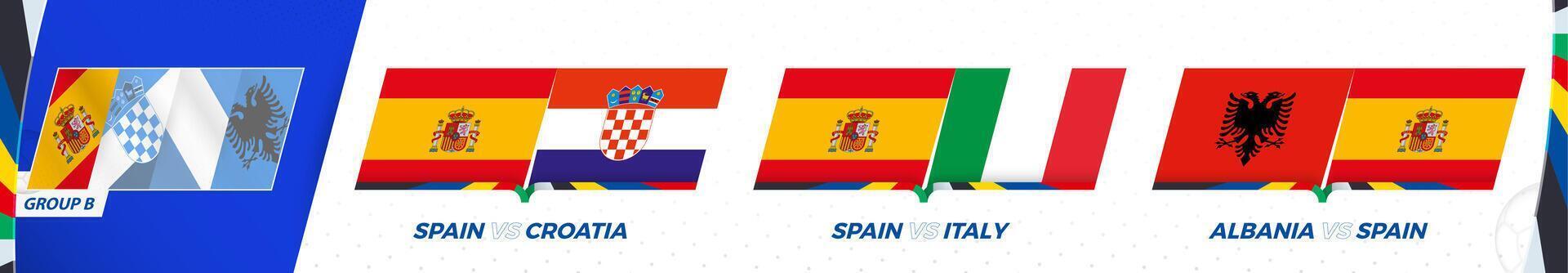 Spain football team games in group B of International football