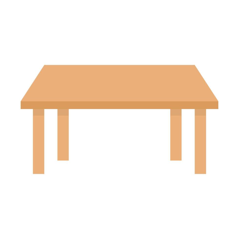 Flat design dining table icon. vector
