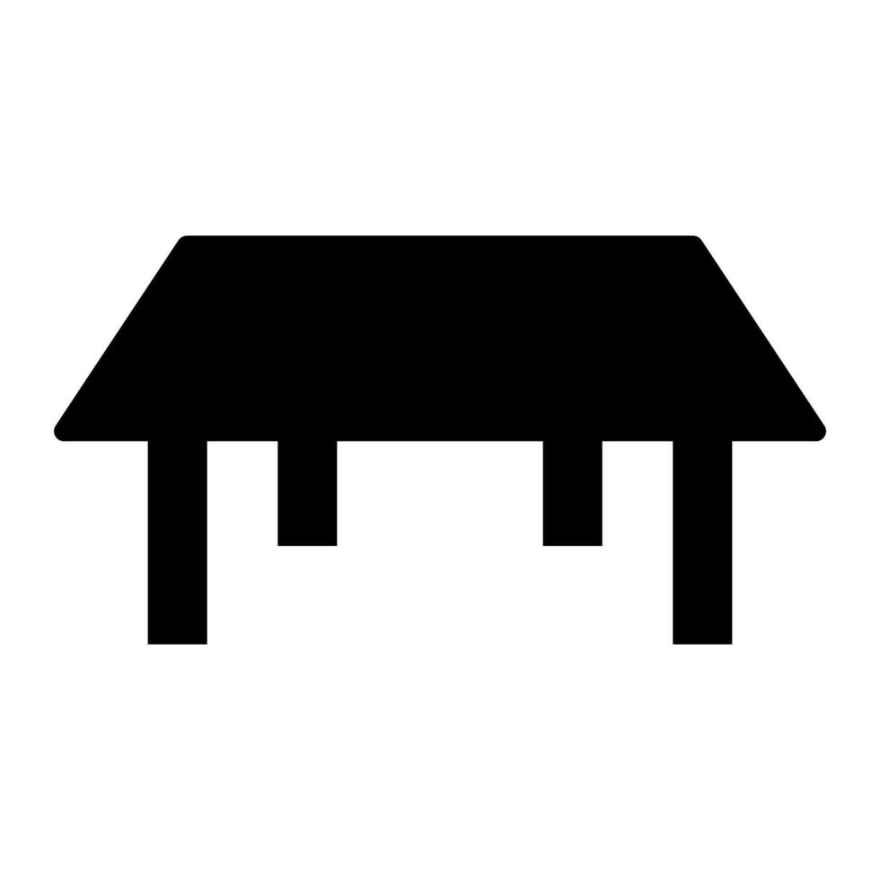 Table silhouette. Desk silhouette. vector