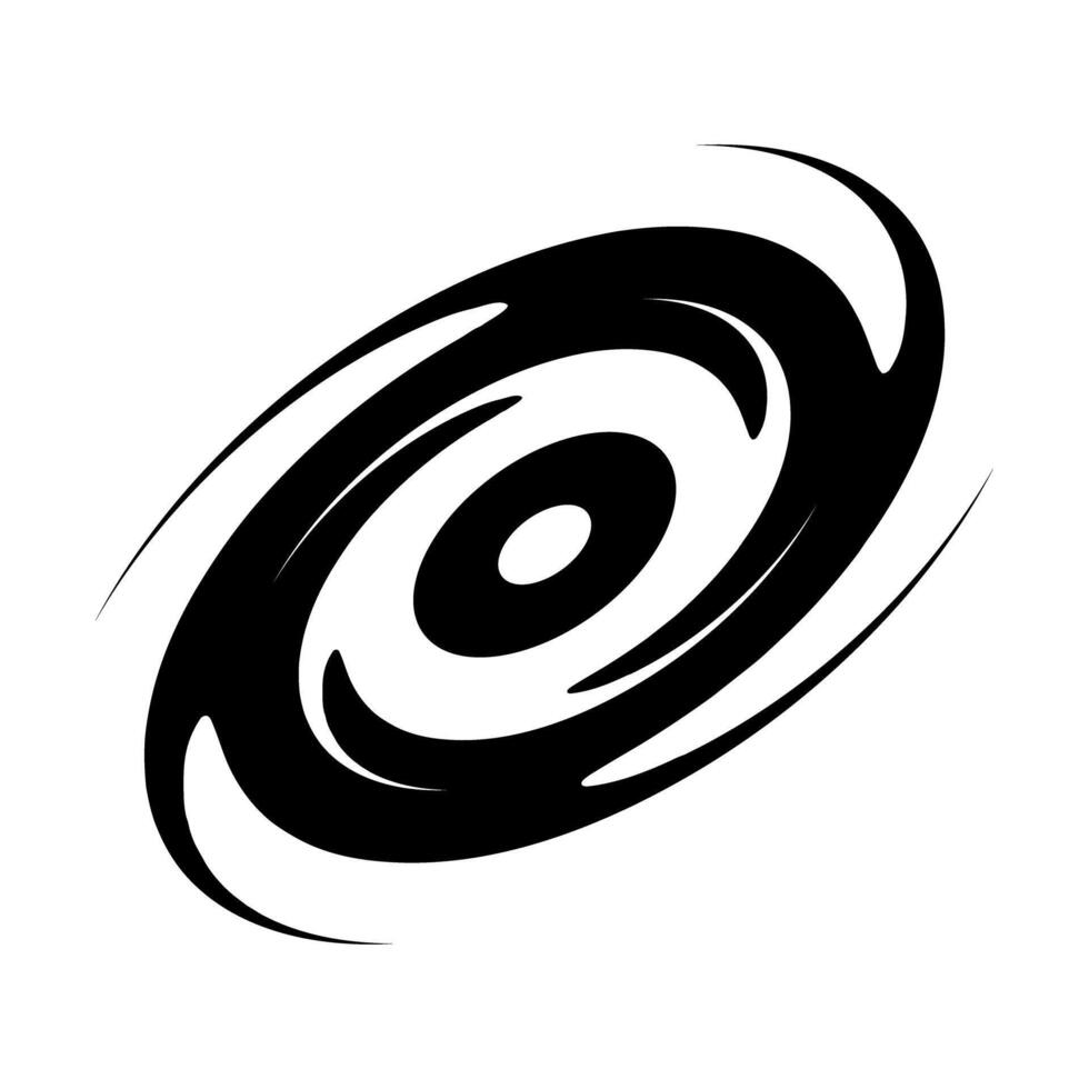 Simple typhoon silhouette icon. Hurricane. vector