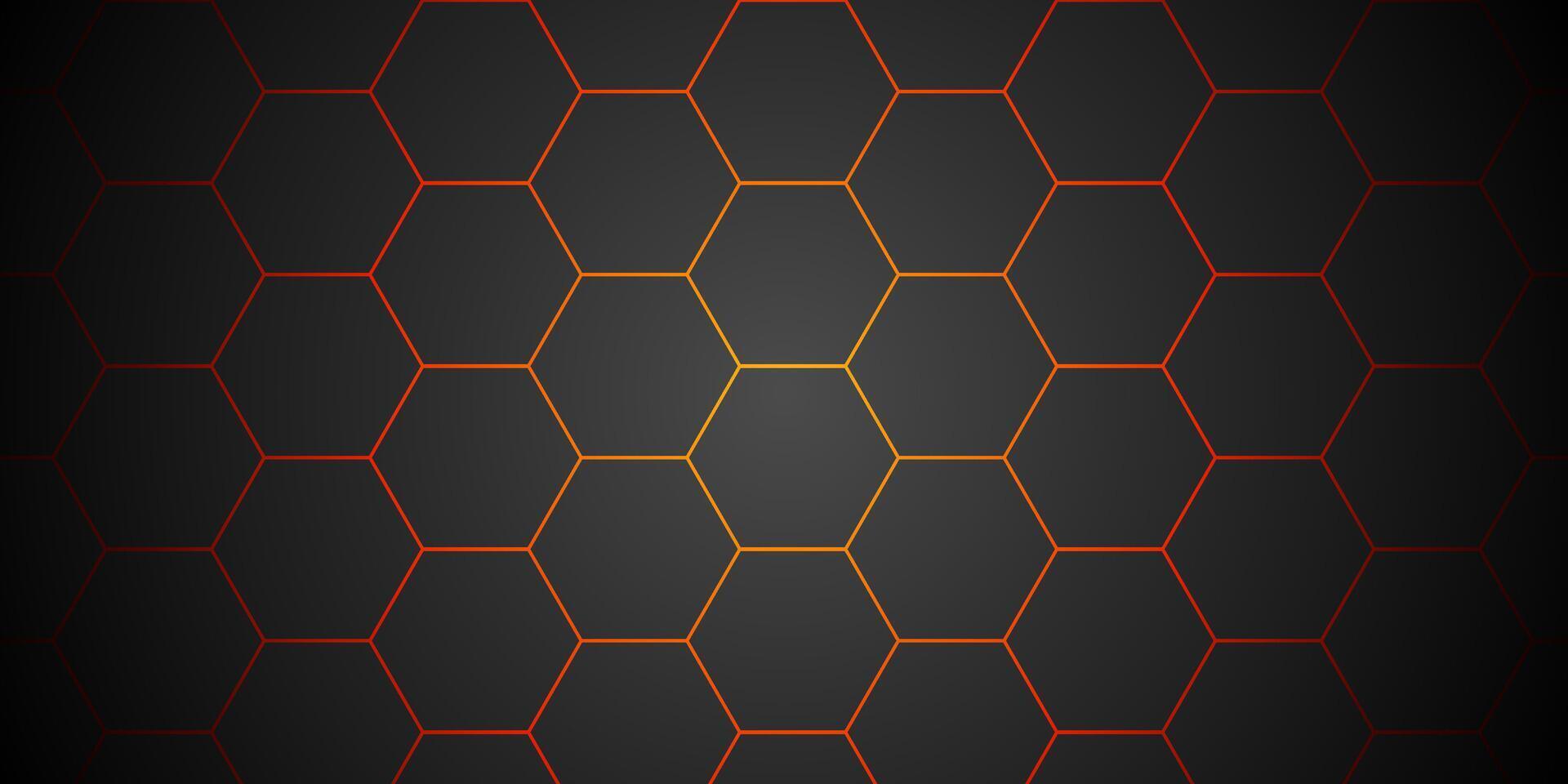 modern 3d black hexagon pattern background vector