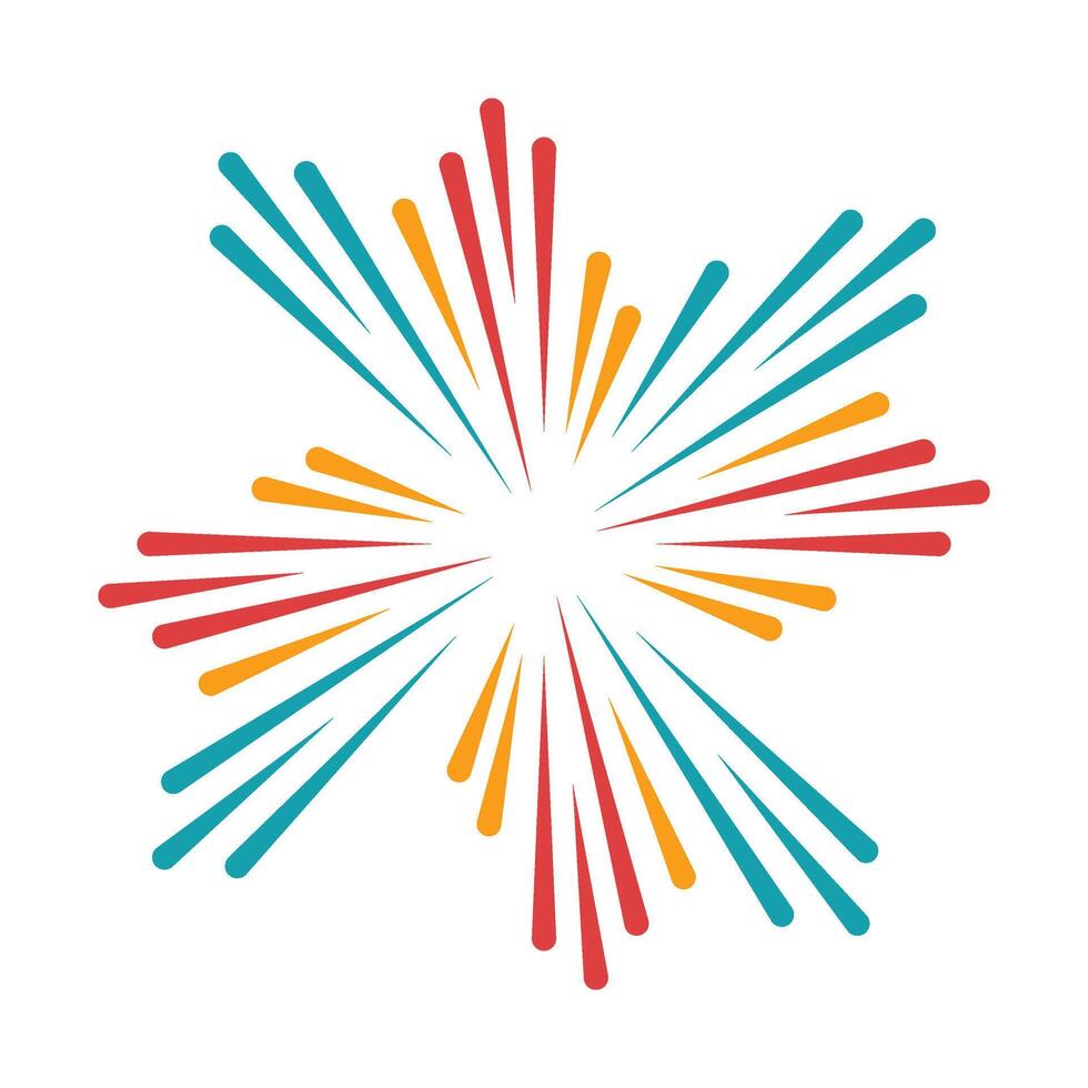 New Year Fire Works Illustration vector