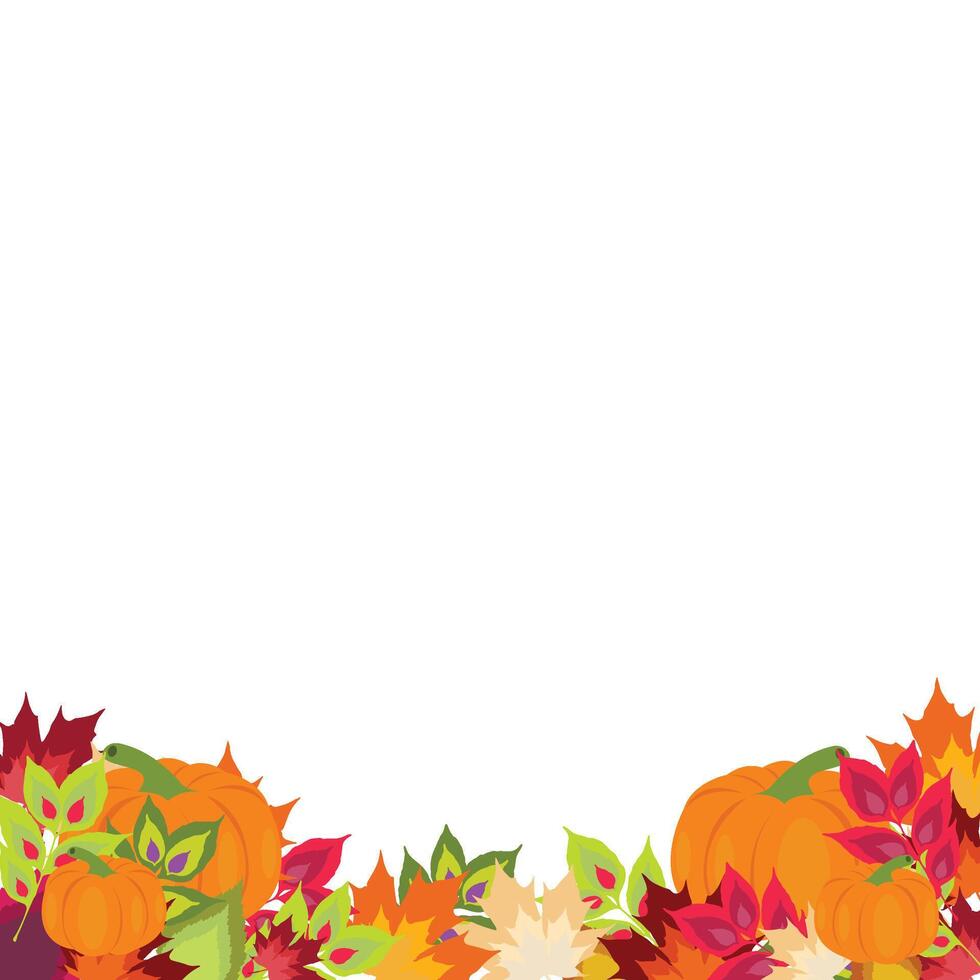 Autumn Leaf Footer vector