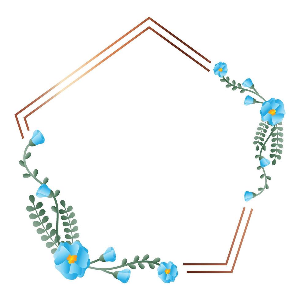Golden Floral Frame vector