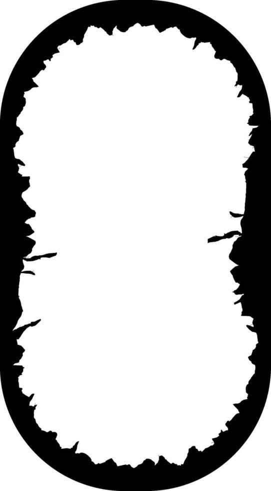 Rounded Decorative Frame Torn Paper Border vector