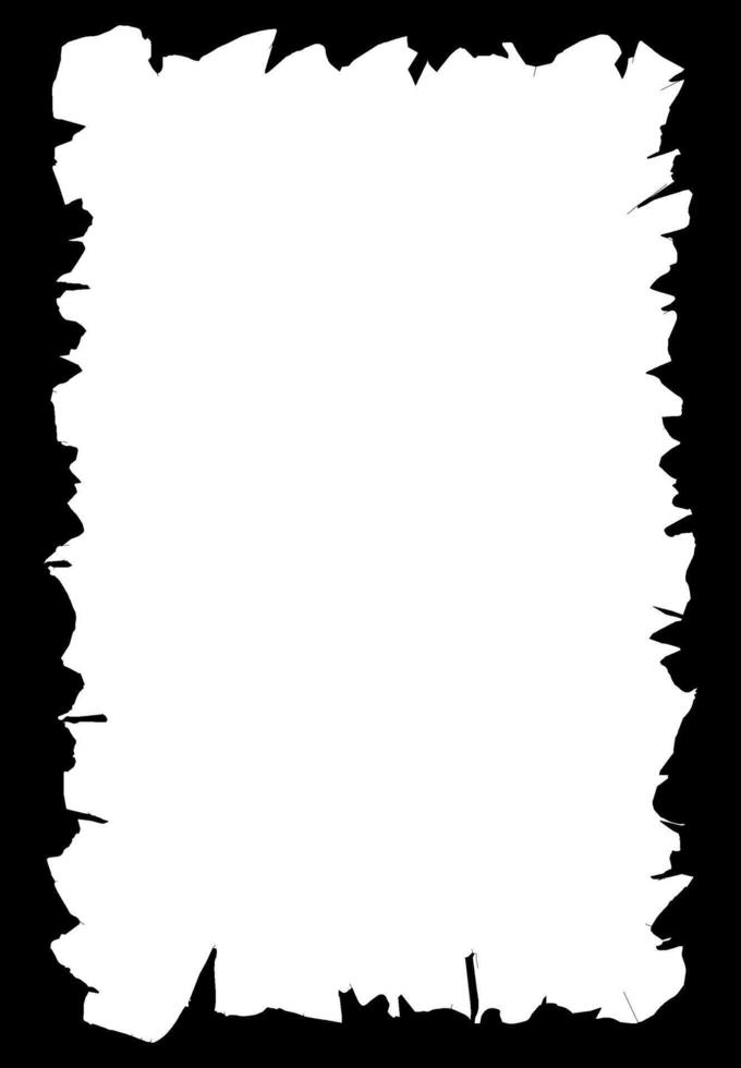 Rectangular Framework Torn Paper Vertical Border vector