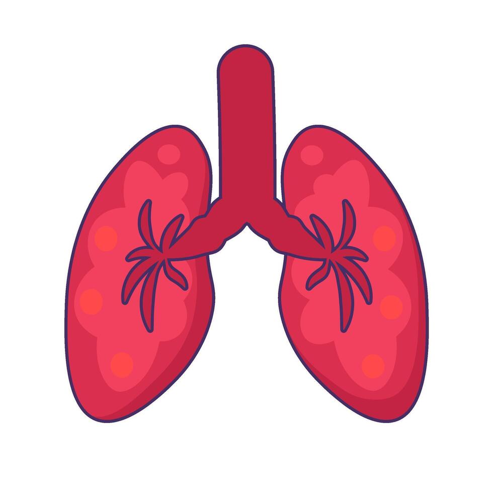 Lungs Of Healthy Person Icon Respiratory System vector