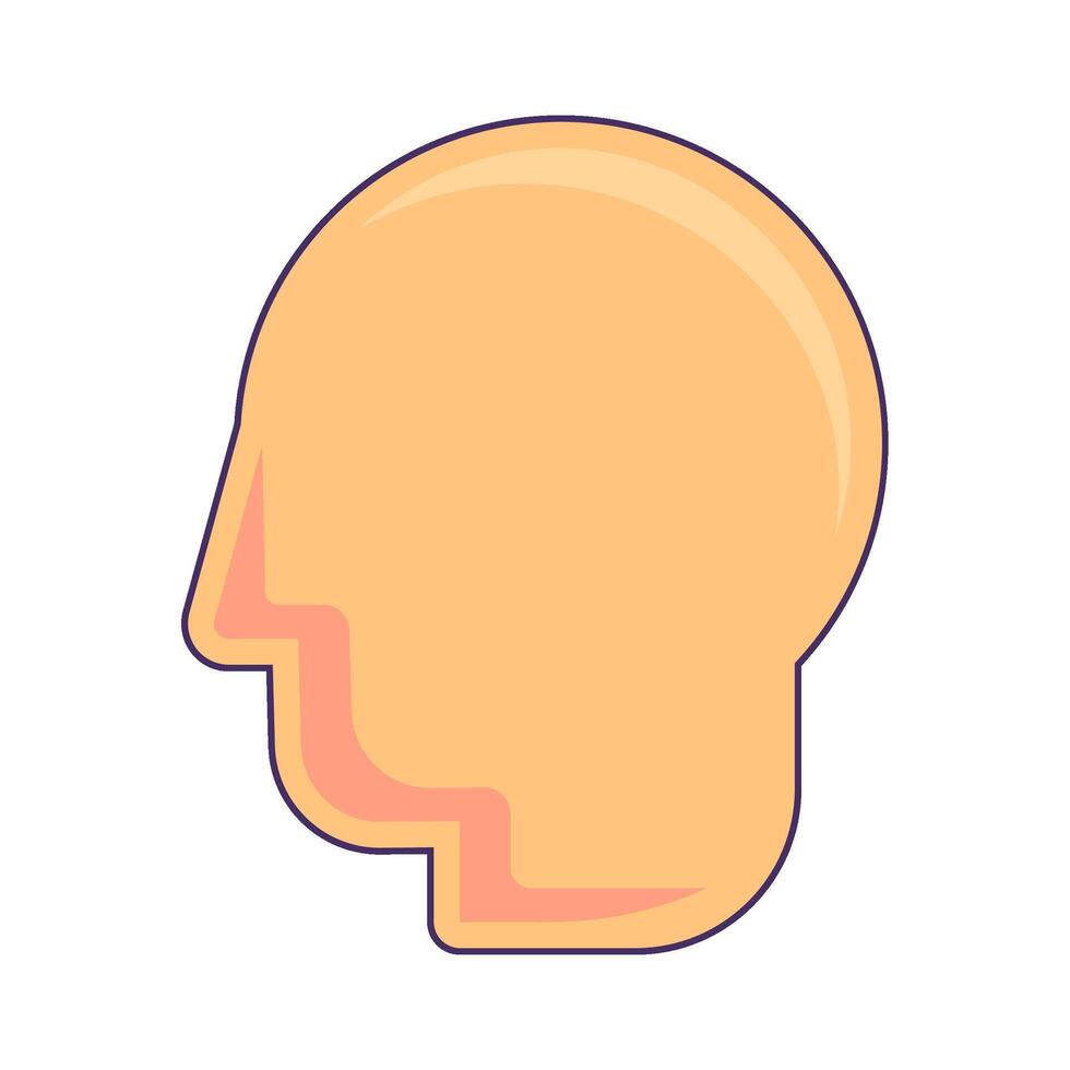 Bald Man Head Profiles Chemotherapy Consequences vector