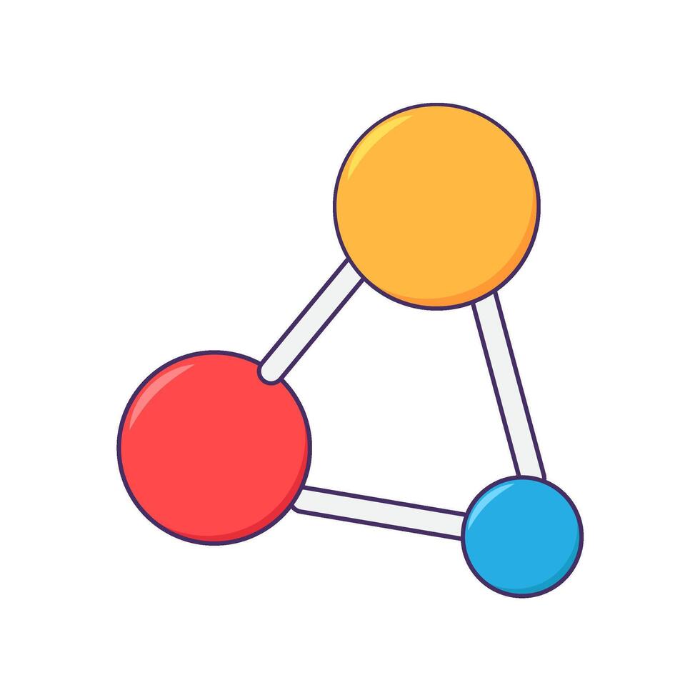 Structure Of Complex Drug Molecule Icon Volumetric vector