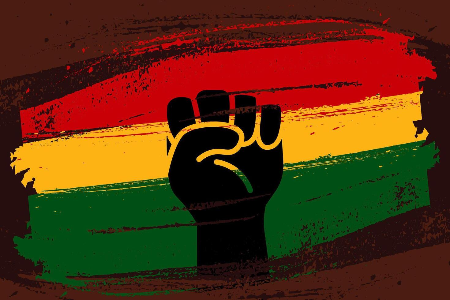 Black History Month Flag vector