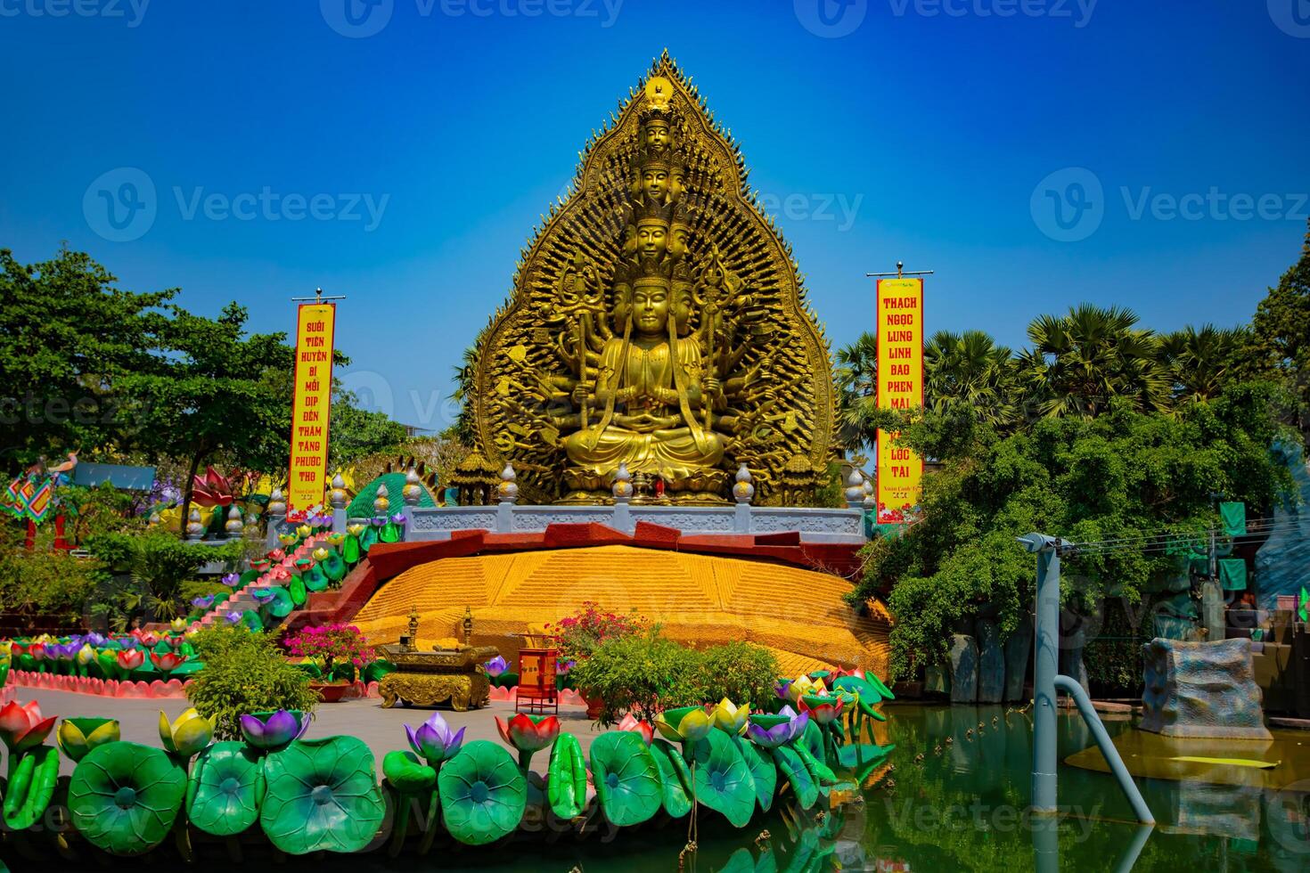 A Goddess of Mercy with a 1000 arms at Suoi Tien park in Ho Chi Minh photo