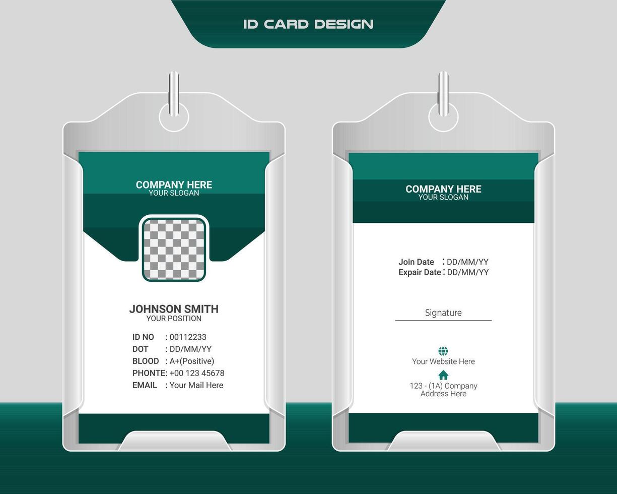 Elegant and Modern ID Card Template for Business Professional vector