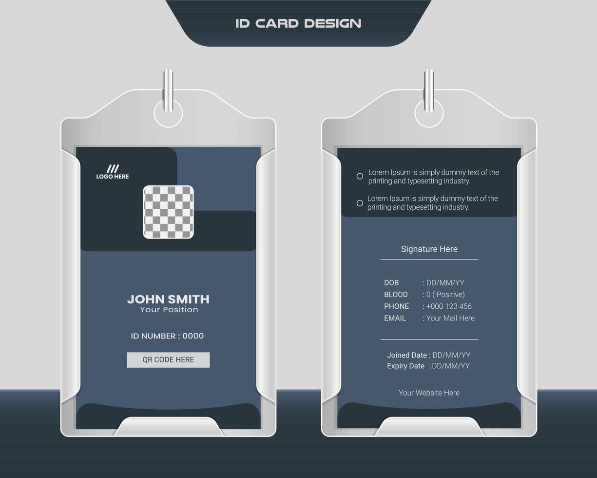 Elegant and Modern ID Card Template for Business Professional vector