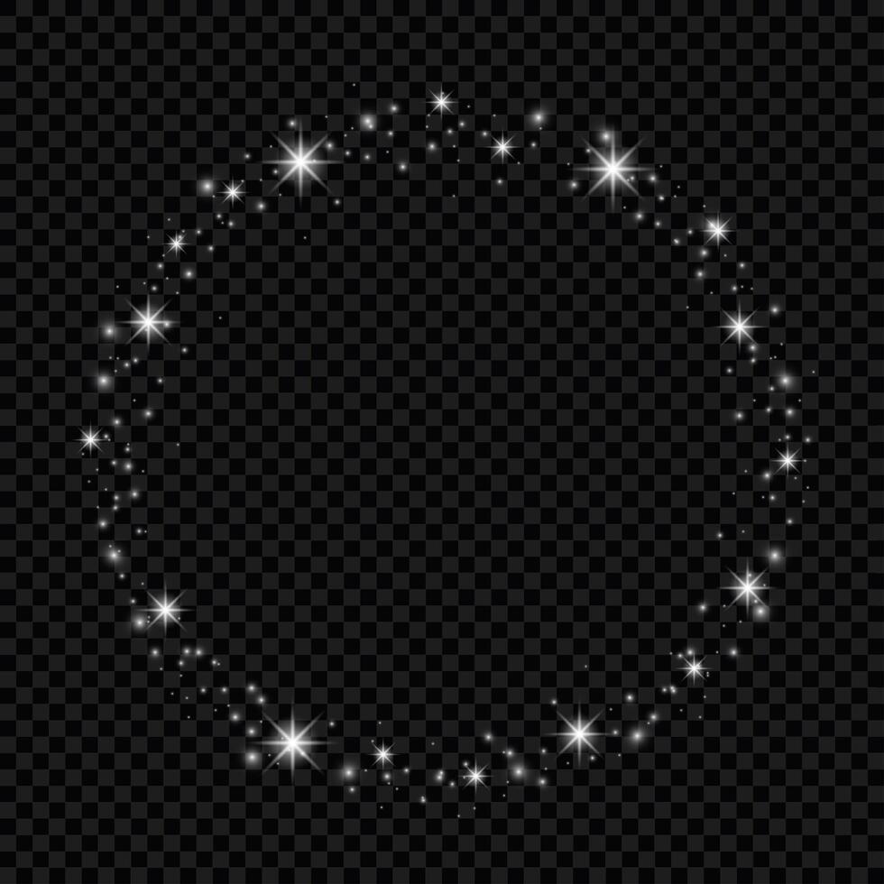 Effect sparkling stars light burst explosion, flickering and flashing lights. collection of different light effects on black background. transparent lens flares and lighting effects. design. vector