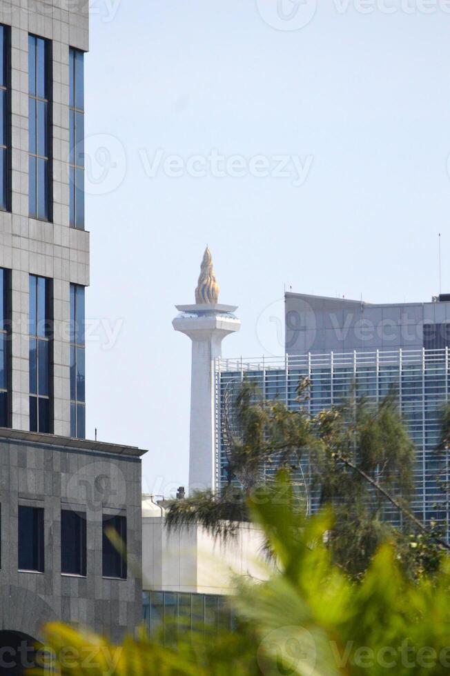 View of the city of Jakarta, Monas photo