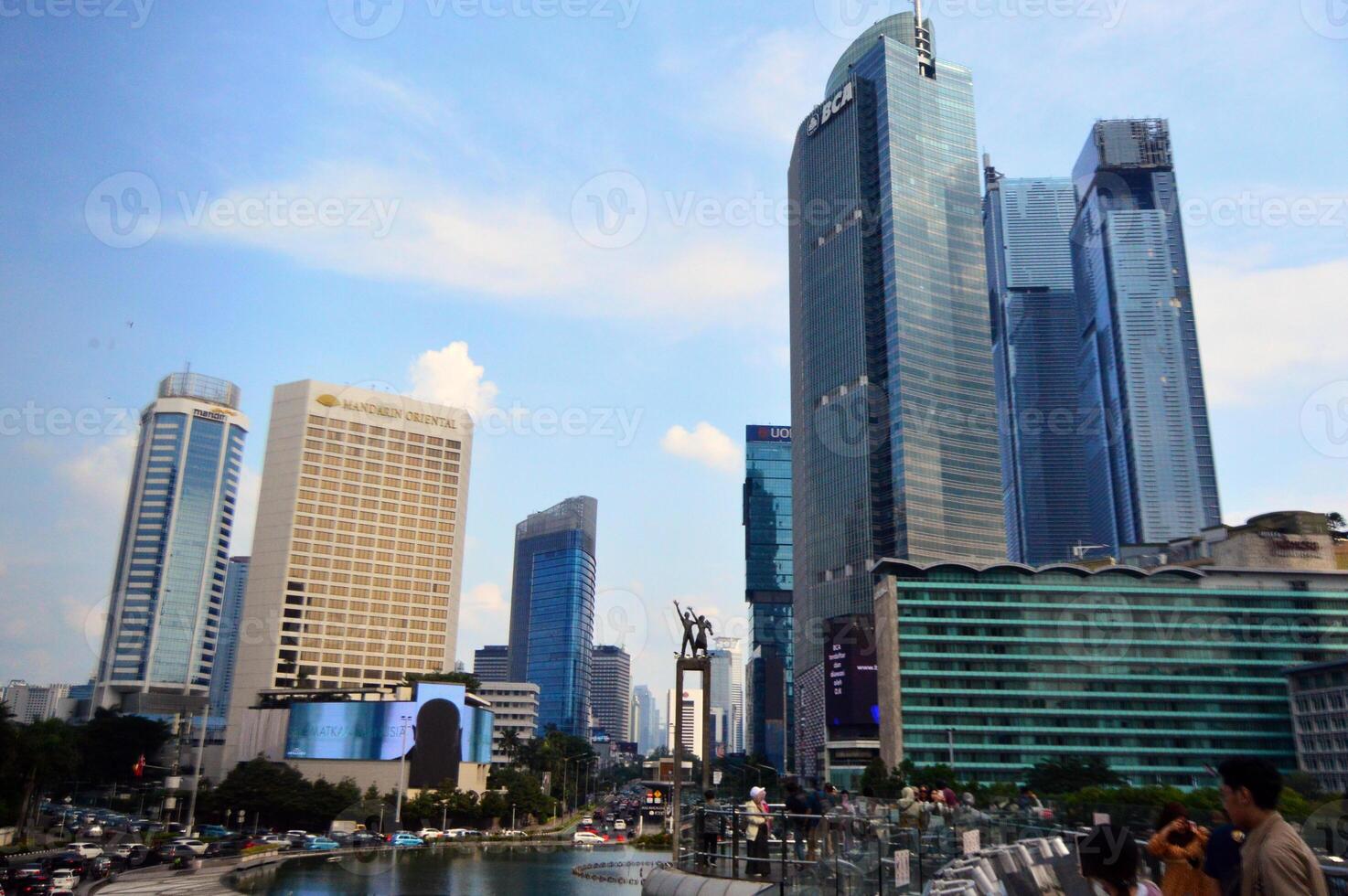 View of the city of Jakarta from a height photo
