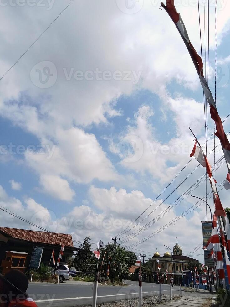 Beautiful view of the blue sky photo