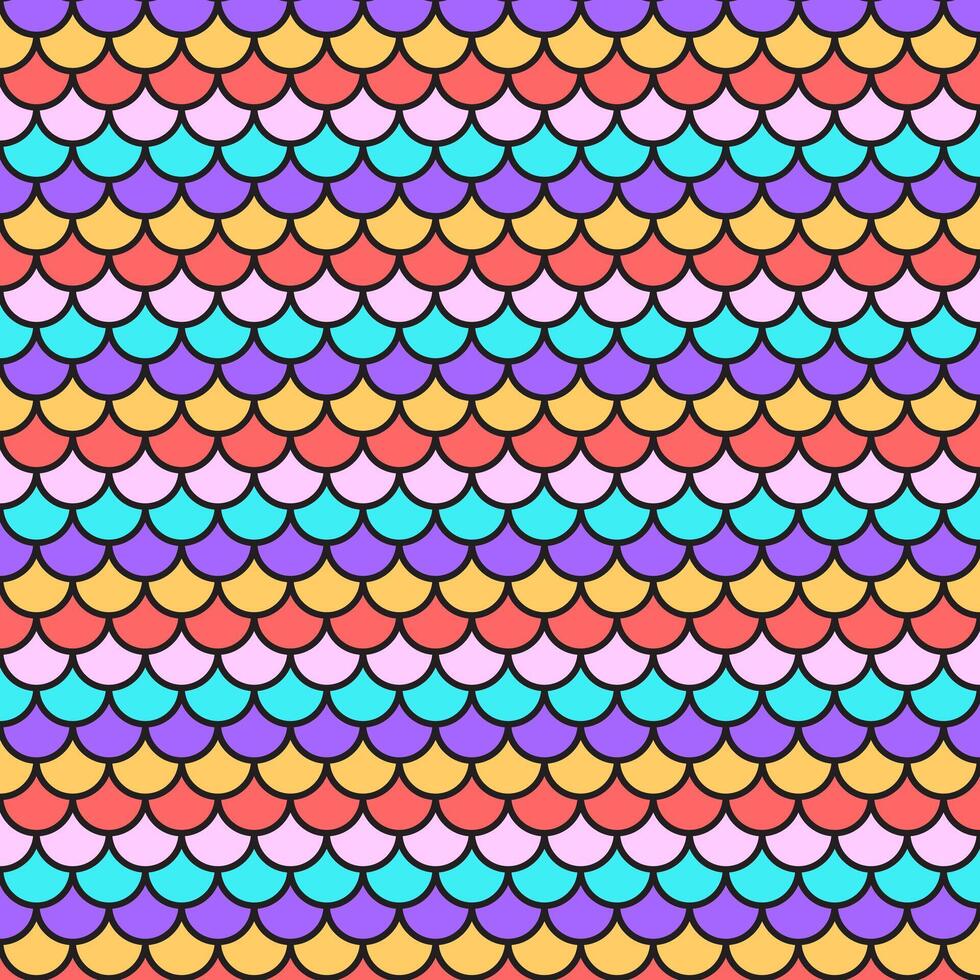 Colorful Fish Scales Pattern Background Illustration vector