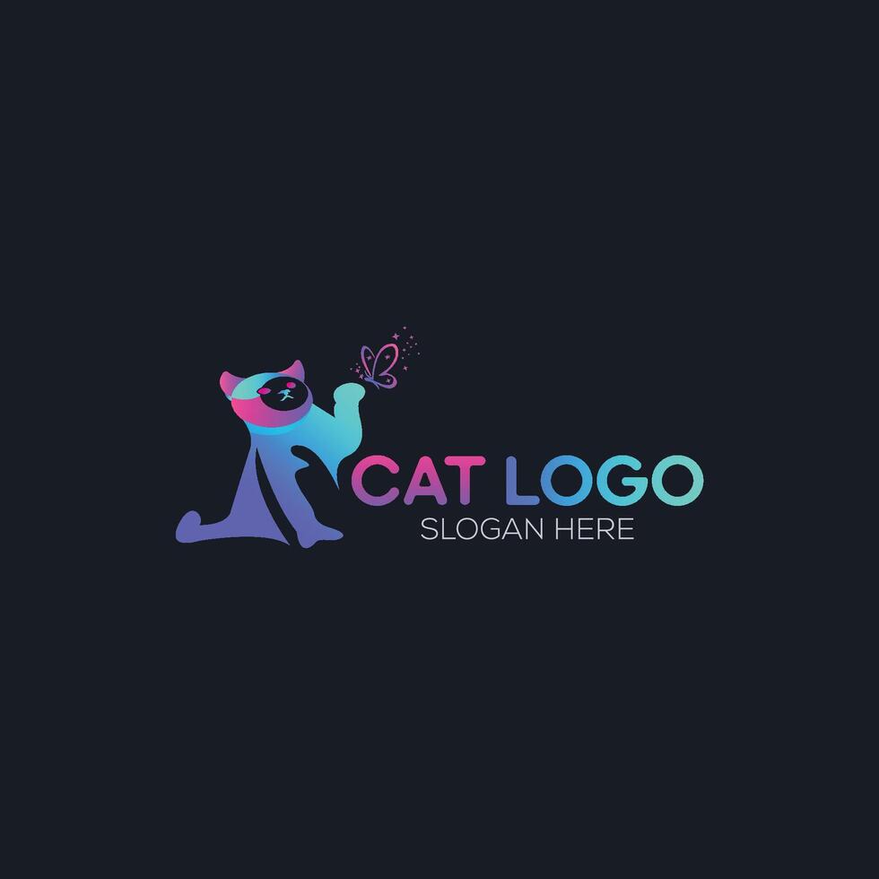 Cat Logo design vector