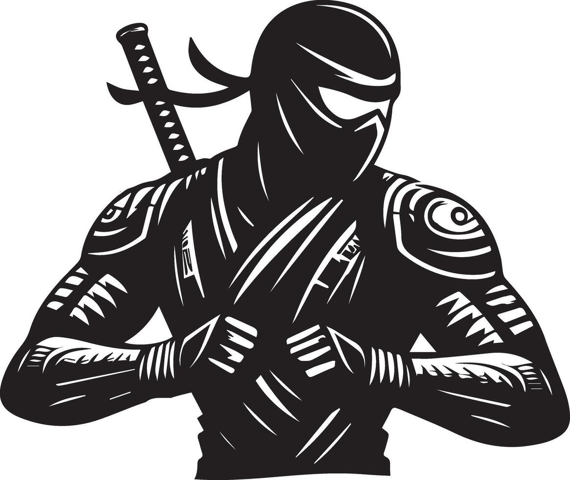 Ninja Assassin Fighter vector