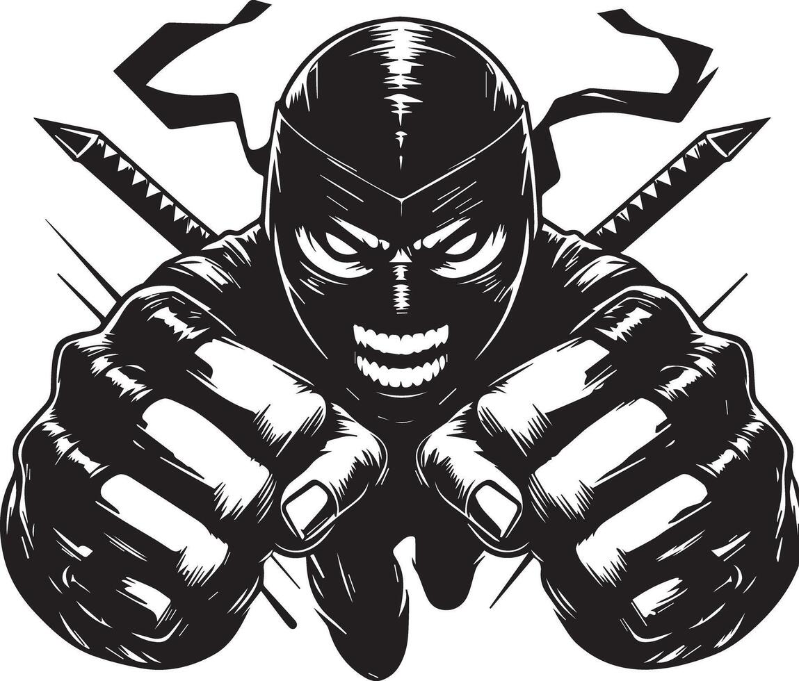 Ninja Assassin Fighter vector
