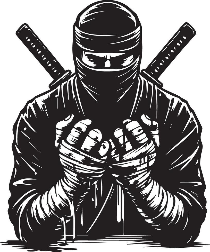 Ninja Assassin Fighter vector