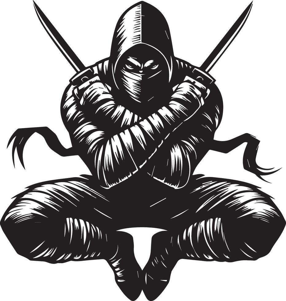 Ninja Assassin Fighter vector