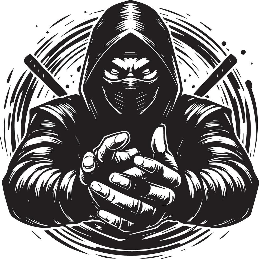 Ninja Assassin Fighter vector