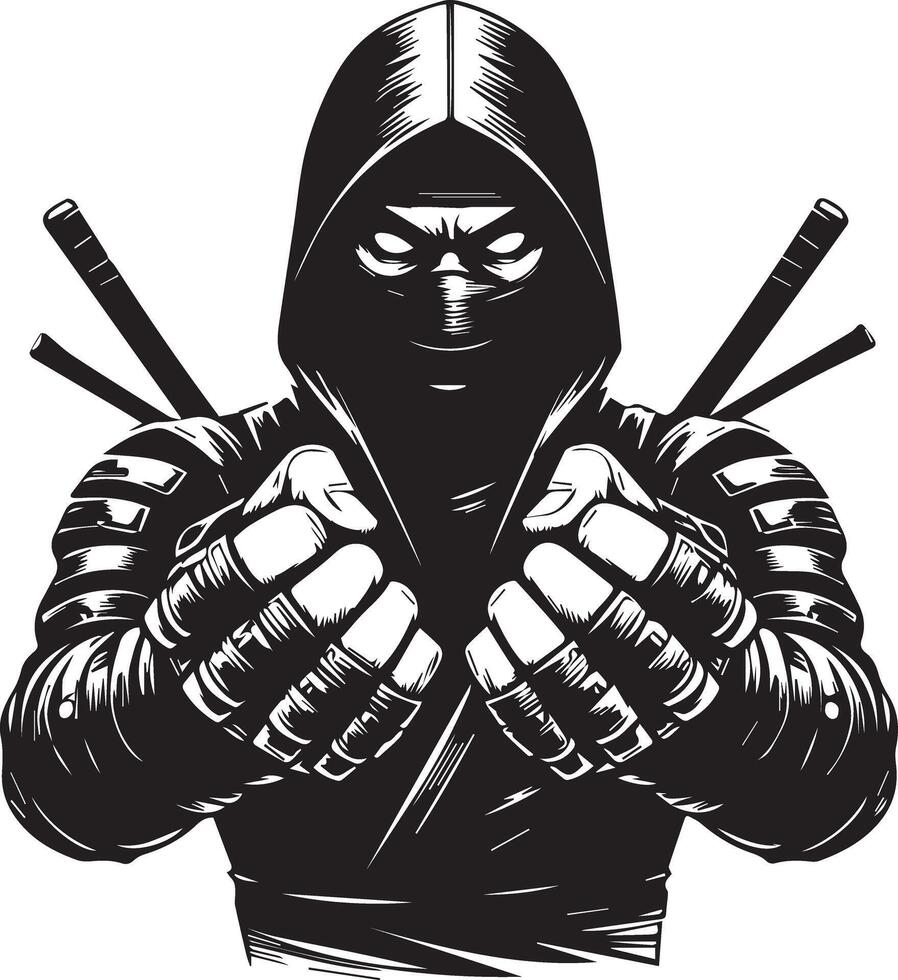 Ninja Assassin Fighter vector