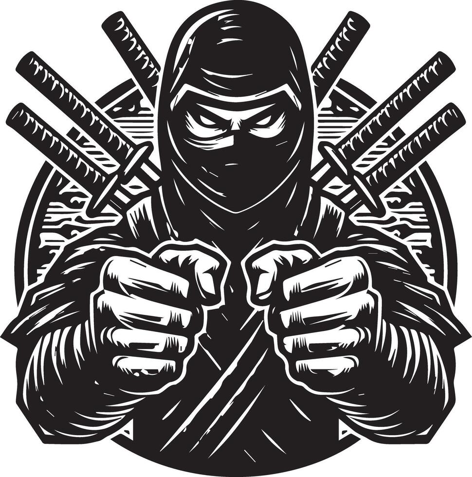 Ninja Assassin Fighter vector