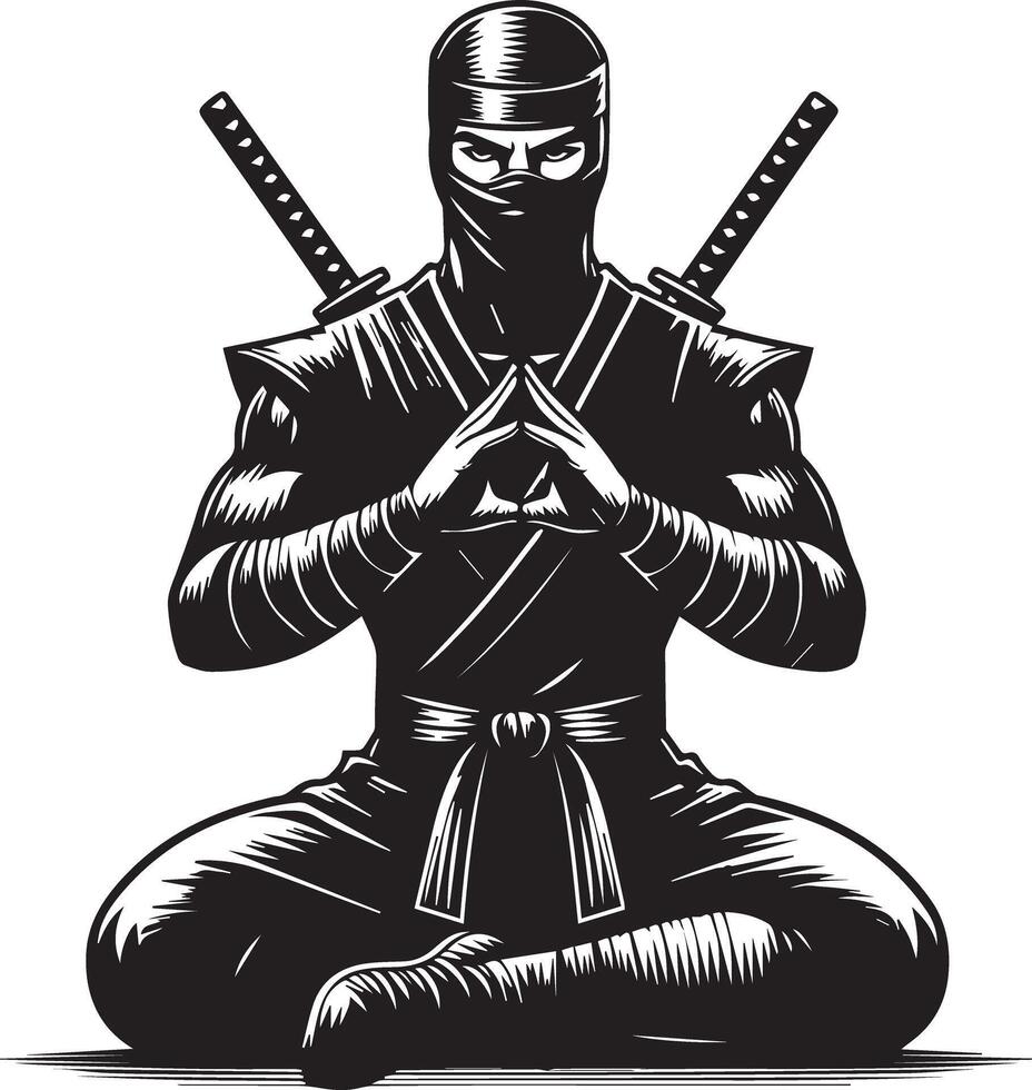 Ninja Assassin Fighter vector