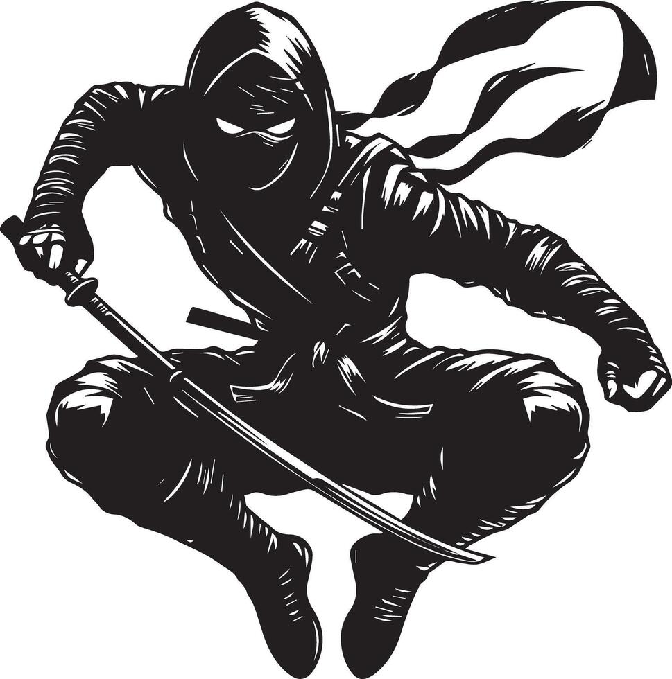 Ninja Assassin Fighter vector