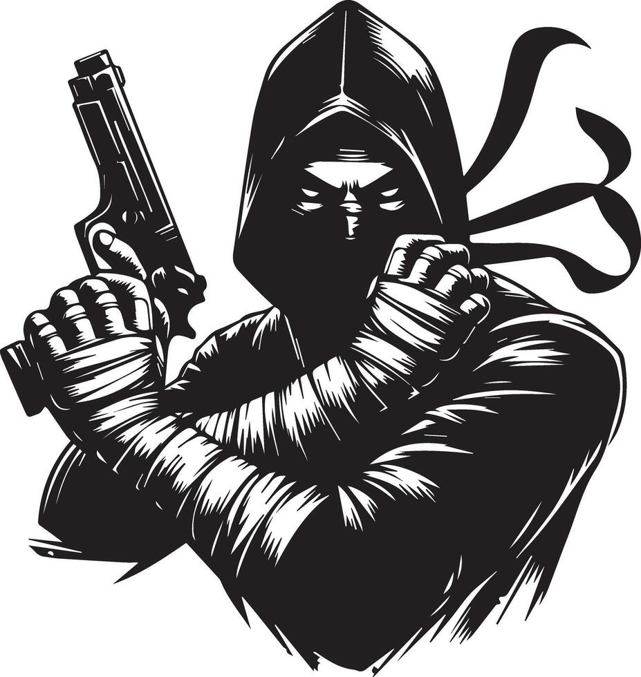Ninja Assassin Fighter vector
