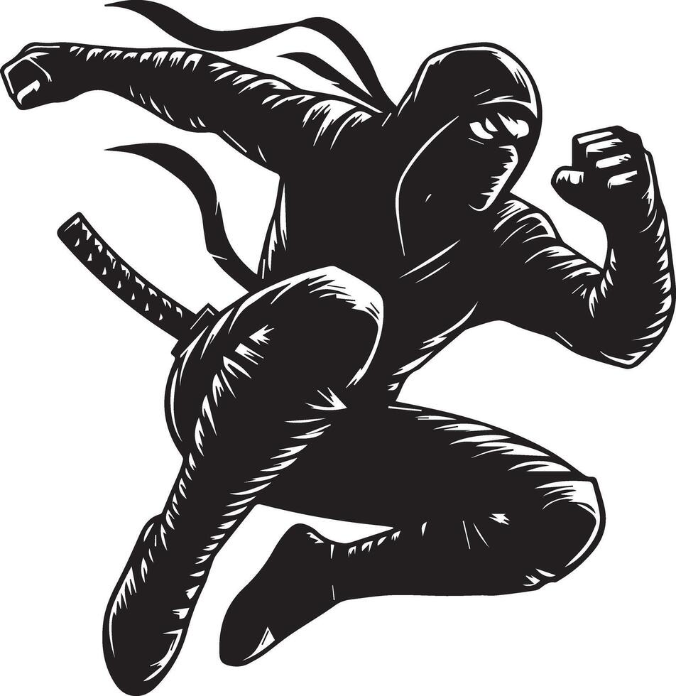 Ninja Assassin Fighter vector