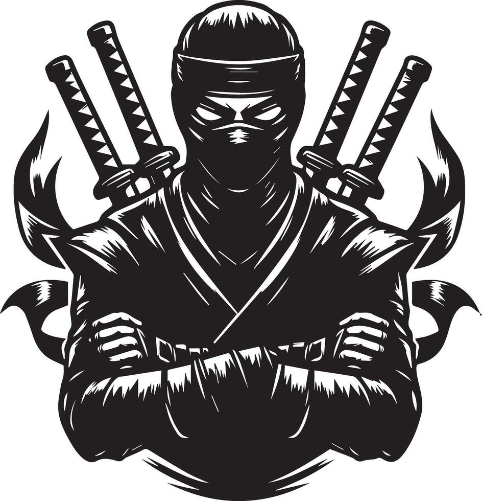 Ninja Assassin Fighter vector