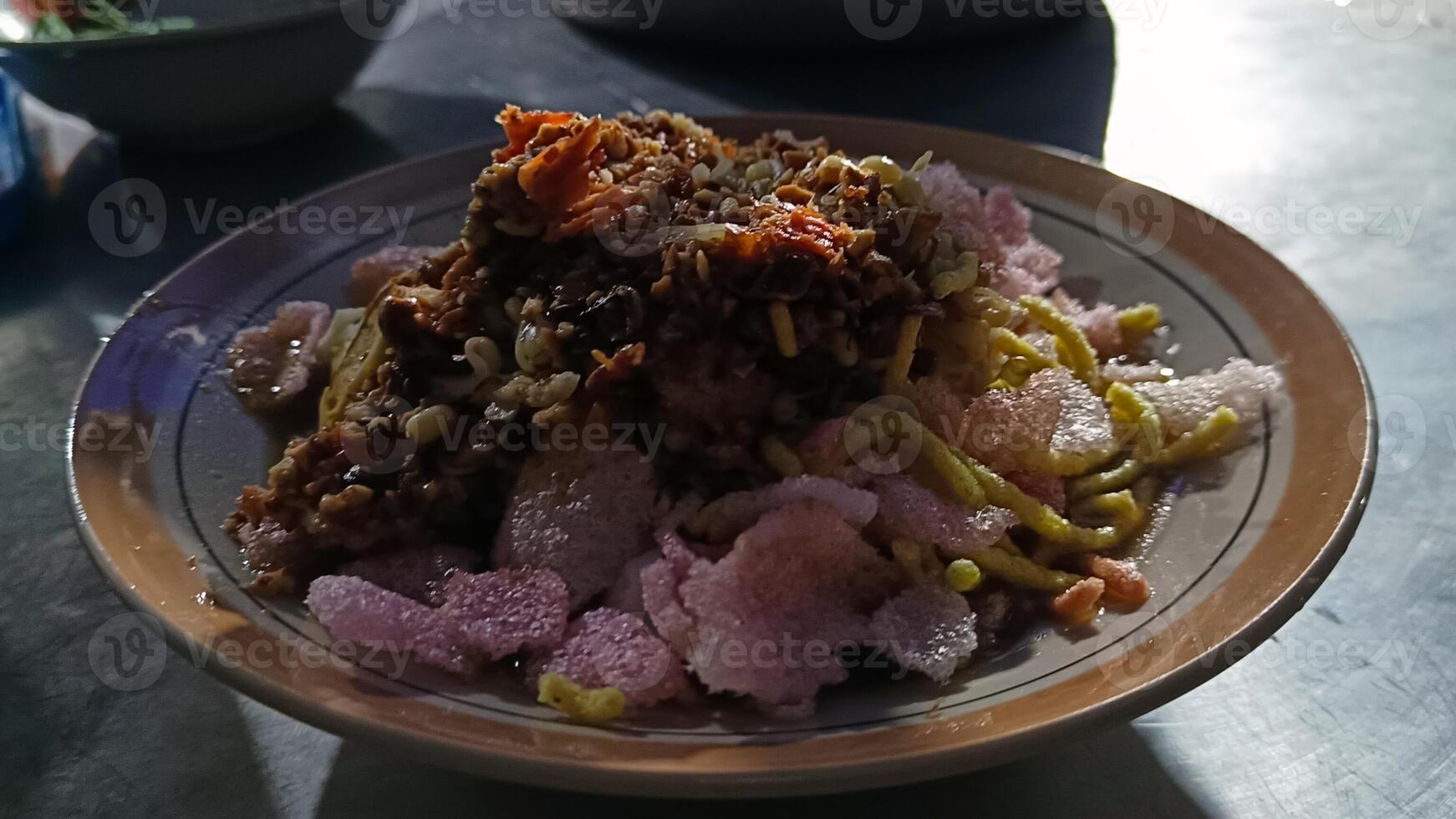Padang tofu noodles traditional Indonesian food photo
