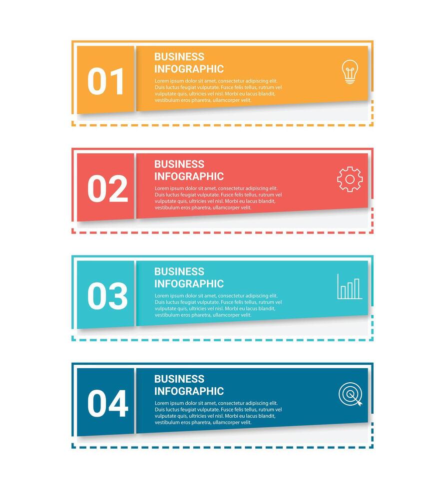 Infographic design template. Creative concept with 4 steps vector